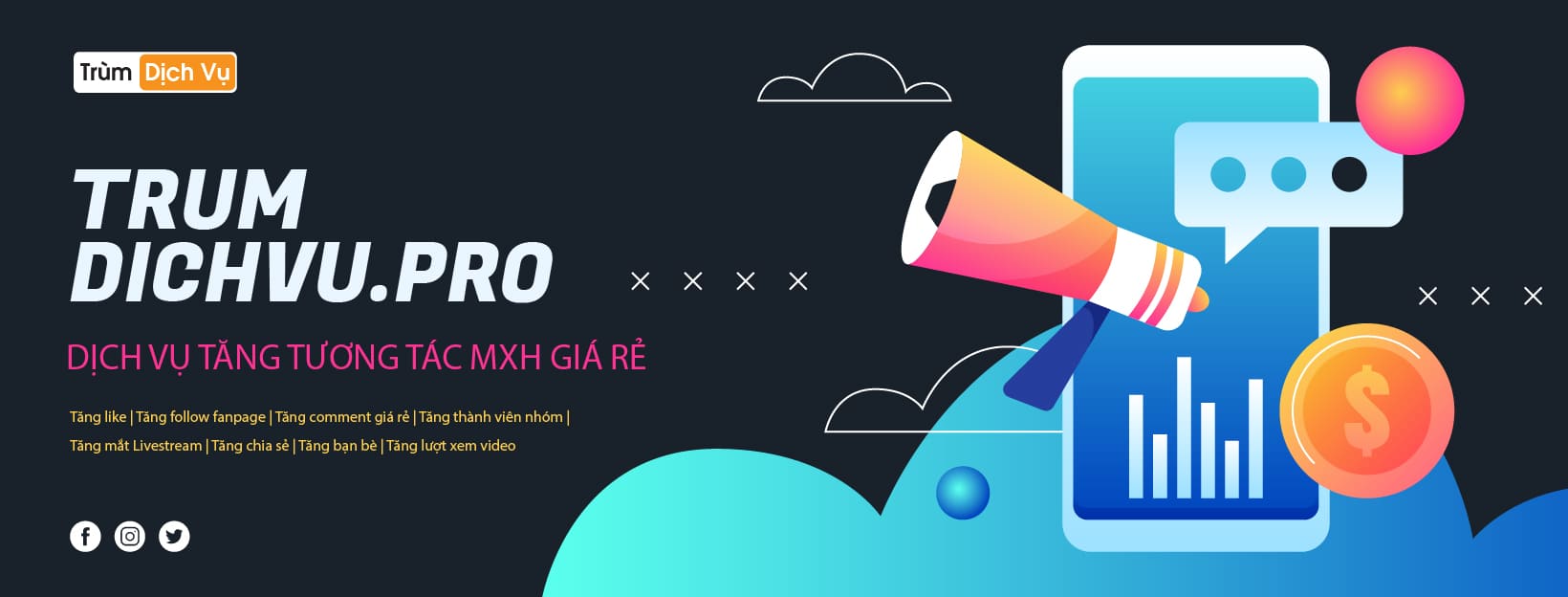 Banner Website Trùm Dịch Vụ